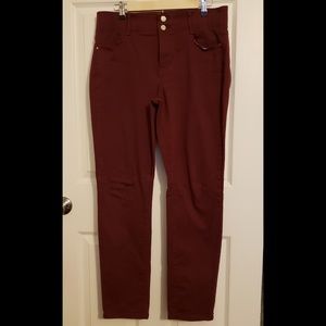 Apt 9 Burgundy Jeans